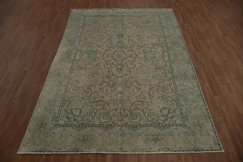Classic Tabriz Persian Area Rug 8x12 with Elegant Floral Design