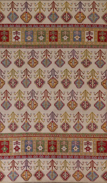 Tribal Wool Kazak Oriental Area Rug 7x10