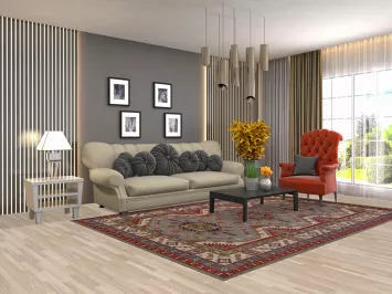 Geometric Kazak Pakistan Area Rug 7x10