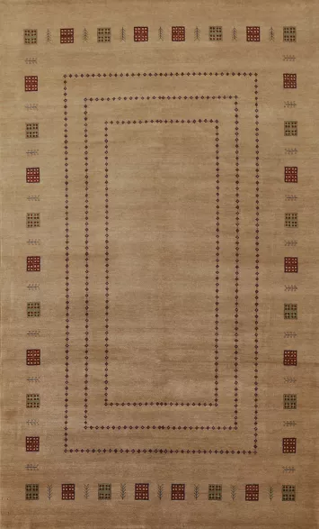 Geometric Gabbeh Kashkoli Oriental Area Rug 7x10