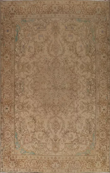 Distressed Tabriz Persian Area Rug 10x13