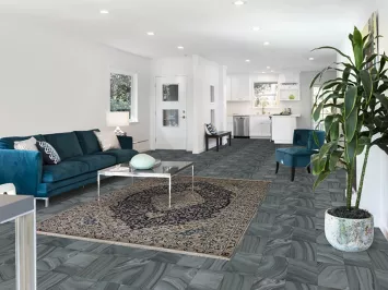 Navy Blue Nain Persian Area Rug 6x8