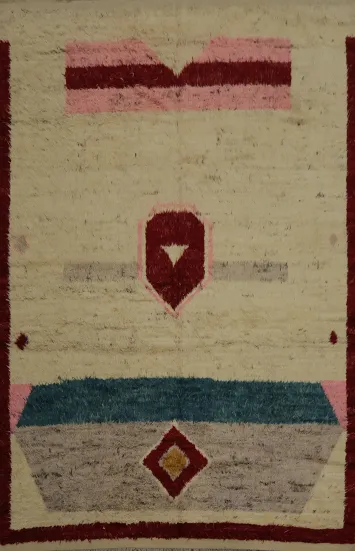 Soft Wool Moroccan Large Area Rug 10x14 with Geometric Elegance