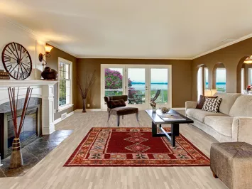 Red Moroccan Berber Tribal Area Rug 7x9