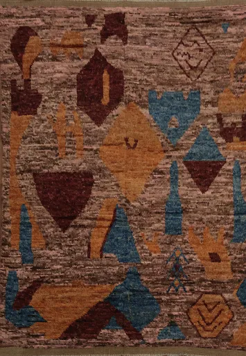 Artistic Moroccan Area Rug 8x10 in Earthy Tones for Cozy Spaces