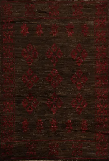 Artisan Brown Moroccan Area Rug 8x10 for Timeless Elegance