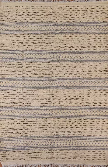 Striped Moroccan Oriental Area Rug 6x8