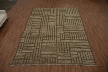 Stylish Geometric Grid Moroccan Large Area Rug 10x14