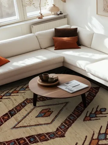 Handcrafted Beauty Traditional Geometric Moroccan Area Rug 9x13