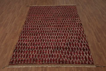 All-Over Trellis Moroccan Wool Area Rug 7x10