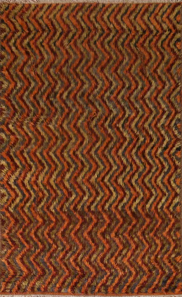 Chevron Moroccan Berber Wool Area Rug 6x8