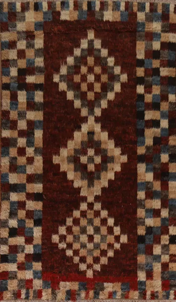 Checkered Moroccan Tribal Area Rug 6x10