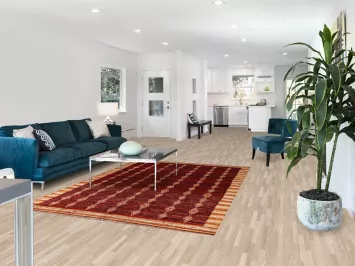 Geometric Red Moroccan Area Rug 6x8