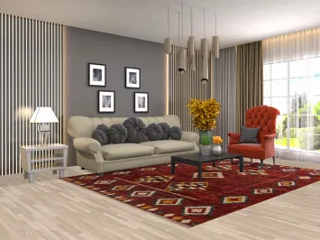 Geometric Moroccan Oriental Area Rug 7x10