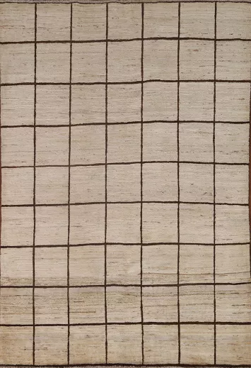 Checkered Gabbeh Kashkoli Wool Area Rug 5x7