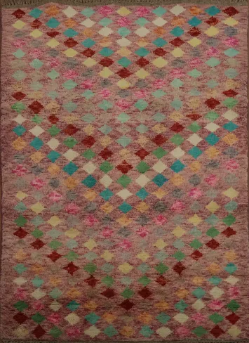 Geometric Oushak Turkish Area Rug 3x5
