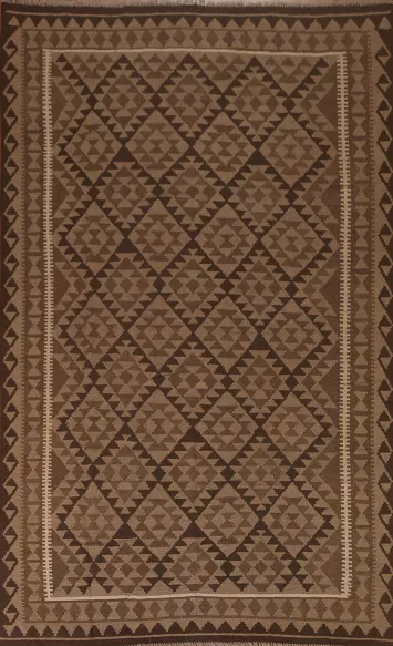 Geometric Kilim Wool Area Rug 7x10