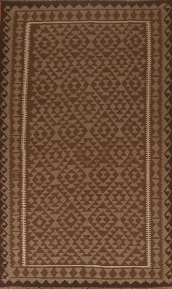 Brown Kilim Tribal Area Rug 6x10