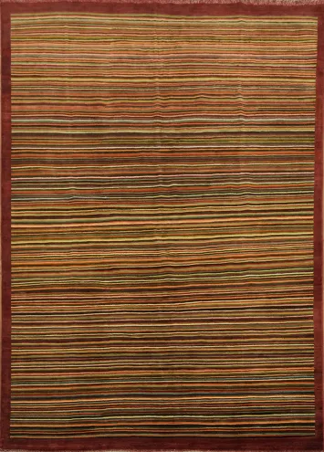 Modern Gabbeh Kashkoli Oriental Area Rug 6x8