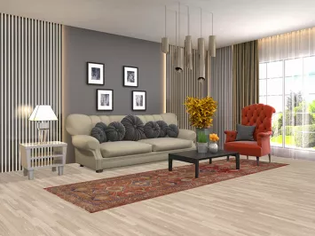 Geometric Wool Heriz Persian Runner Rug 3x11