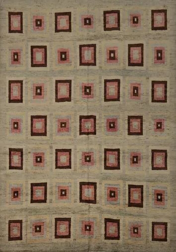 Timeless Gabbeh Kashkoli Area Rug 8x10 for a Bold and Modern Look