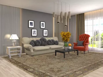 Vintage Tabriz Persian Area Rug 10x13