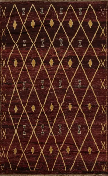 Intricate Diamond Moroccan Area Rug 7x10 Transform Your Living Space