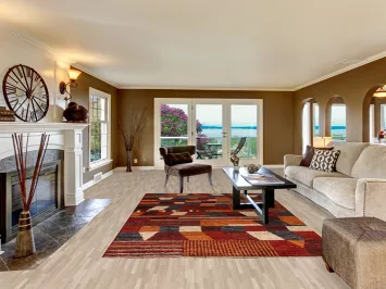 Geometric Moroccan Wool Area Rug 7x10