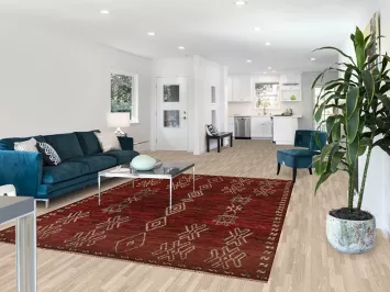 Geometric Moroccan Wool Area Rug 7x10