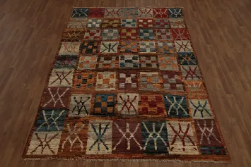 Intricate Moroccan Area Rug 7x10 with Rich Earthy Tones
