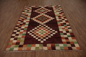 Checkered Moroccan Oriental Area Rug 7x10