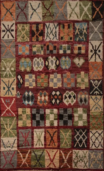 Vibrant Patchwork Moroccan Area Rug 7x10 with Rich Colors