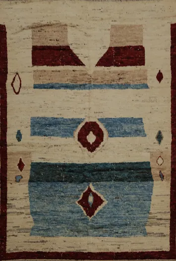 Rustic Moroccan Area Rug 8x10 with Geometric and Earthy Hues