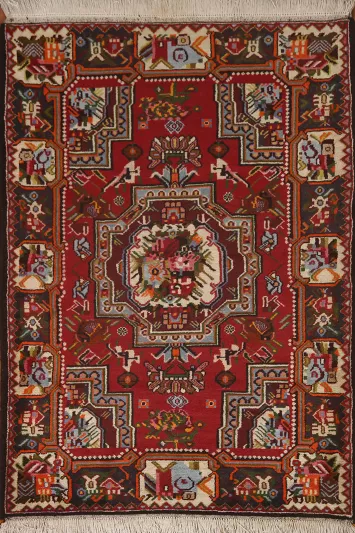Victorian Style Bakhtiari Persian Area Rug 4x5