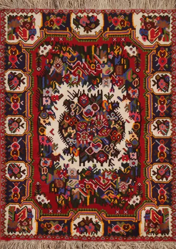 Victorian Style Bakhtiari Persian Area Rug 4x5