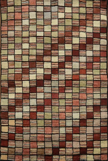 Checkered Gabbeh Kashkoli Oriental Rug 3x5