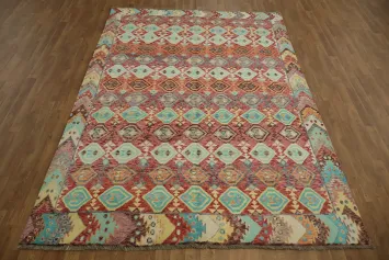 Vibrant Geometric Motifs Bohemian Rug for Modern Living Rooms 7x10