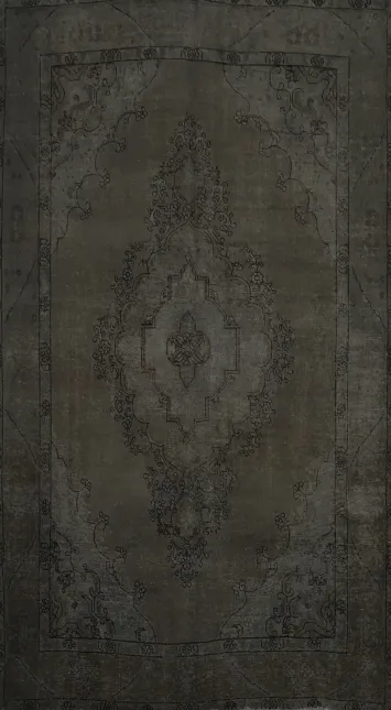 Distressed Over-Dyed Tabriz Persian Area Rug 7x10