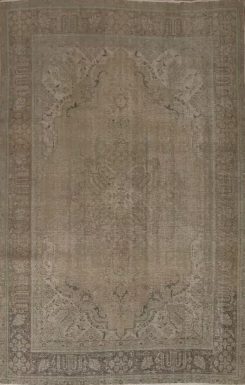 Distressed Wool Tabriz Persian Area Rug 8x11