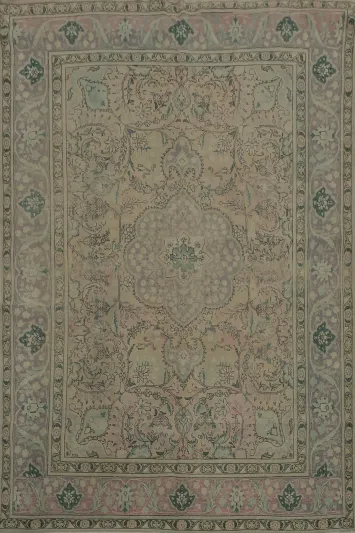 Distressed Tabriz Persian Area Rug 8x11