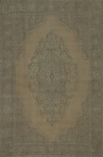 Vintage Charm Distressed Tabriz Persian Large Rug 9x13