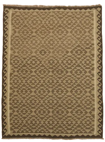 Brown Kilim Tribal Area Rug 7x10