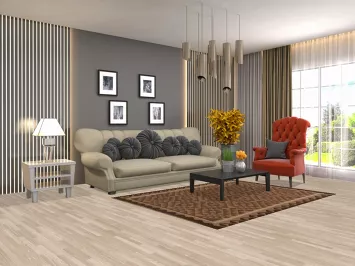 All-Over Brown Kilim Oriental Area Rug 5x7