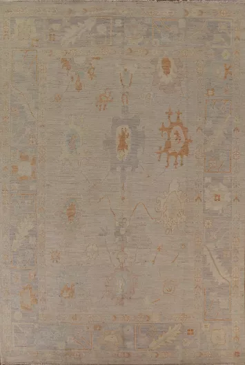 Vegetable Dye Oushak Oriental Area Rug 9x12