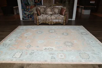 Vegetable Dye Oushak Oriental Area Rug 9x12