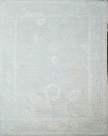 Wool Oushak Vegetable Dye Area Rug 9x12