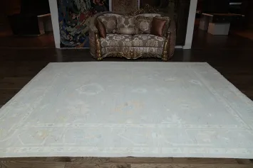 Wool Oushak Vegetable Dye Area Rug 9x12