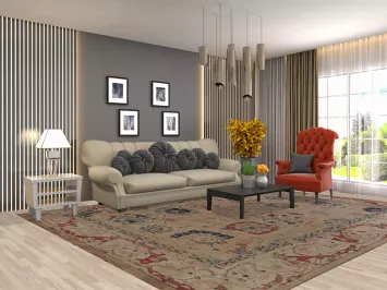 Handmade Oushak Vegetable Dye Area Rug 9x12