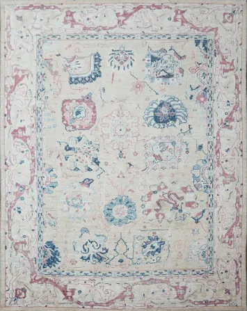 Handmade Oushak Vegetable Dye Area Rug 9x12