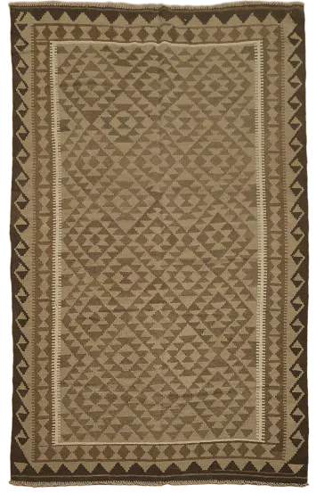 Earthy Accent Rug Featuring Intricate Geometric Designs 5x8